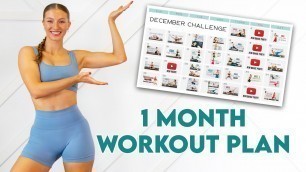 'DECEMBER WORKOUT PLAN - 1 Month Workout Challenge!'