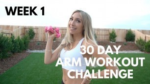 '30 DAY ARM WORKOUT CHALLENGE- WEEK 1'