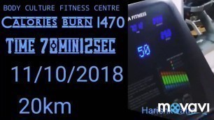 'Viva fitness treadmill 20km in 70min12sec..'