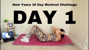 'Day 1 New Years 30 Day Workout Challenge At Home No Equipment Fast Results'