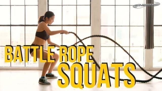 'Squats with Battle Ropes | Battling Ropes Coaching'