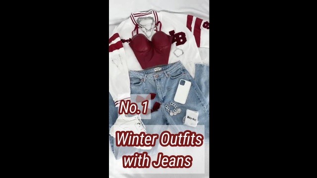 'Winter outfits with jeans/ for cute girls #youtube #viral #shorts @sarafashionforever786'