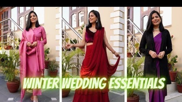 'Long Coat, Blouse, Kurti Palazzo Set, Designer Outfits for Winter Weddings l Dream Simple'