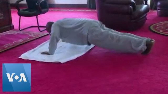 'Ugandan President Museveni Releases Exercise Video'