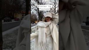 'All white winter outfit in Finland- first snow cozy fashion #winteroutfitideas'