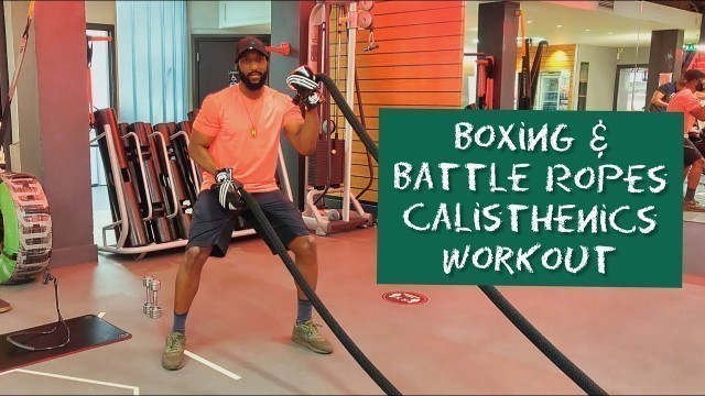 'Boxing and Battle Ropes Calisthenics Workout'