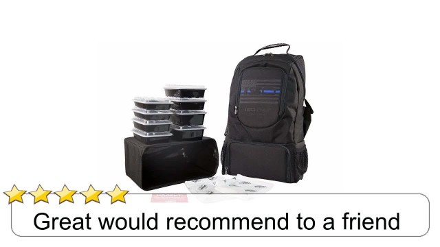 'Isolator Fitness Thin Blue Line 4 Meal ISOPACK Meal Prep Management Backpack Insulated Lunch Pack'