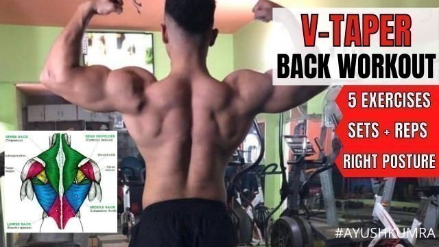 'Back Workout At Gym For Mass Gain | Build V-Taper Back | Sets And Reps Included'