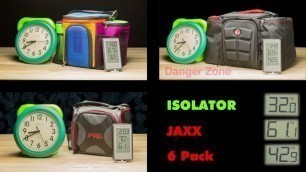 'Isobag vs. JAXX vs 6 Packbags Temperature Comparison'