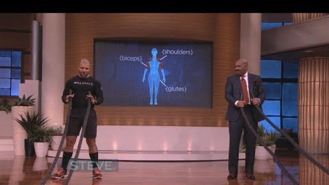 'Steve Harvey tries Battle Ropes!'