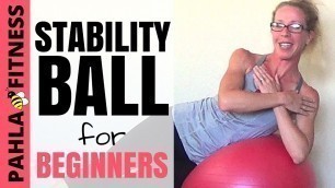 'Gentle STABILITY BALL for BEGINNERS | 15 Minute Strength + Stability Home Workout'