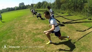 'Football - Team Training With GuneX Elastic Battle Ropes'