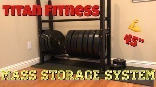 'Titan Fitness 45\" 2-Tier Mass Storage System Unboxing and Setup'