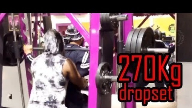 '270Kg deep squat dropset dropped me (planet fitness)'