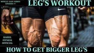 'COMPLETE LEGS WORKOUT FOR MASS GAIN | Rahul fitness Official'