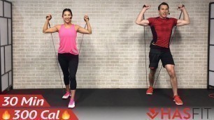 '30 Minute Full Body Resistance Band Workout - Exercise Band Workouts for Women & Men'