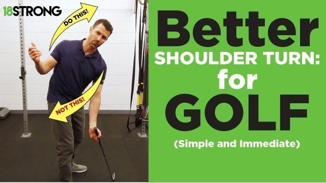 '#1 Tip for a better shoulder turn in your golf swing (SIMPLE and IMMEDIATE)'