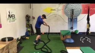 'Battle Ropes Golf Swing'