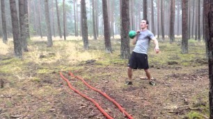 'Battle Ropes and Kettlebell workout'