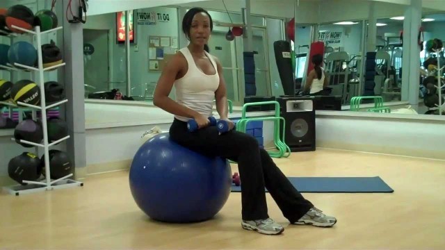 'How To Get Fit Fast B NAKED Workout Chest Fly on Stability Ball by Linda Okwor of Bodelogix'