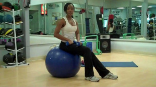 'How To Get Fit Fast B NAKED Workout Chest Fly on Stability Ball by Linda Okwor of Bodelogix'