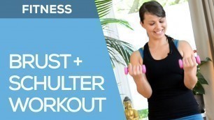 'Fitness Anfänger Workout für Brust, Schulter, Arme & Rücken - mit Hanteln - Fit mit Anna - HD'