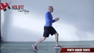 'exercice fitness : fente squat fente'