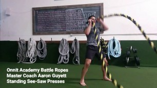 'See-Saw Presses Battle Ropes Exercise'