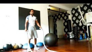 'CORE FIRE WITH BATTLE ROPES FOR COMBAT SPORTS & TENNIS'