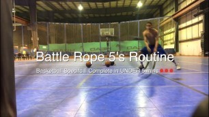 'Battle Rope 5\'s - Basketball Specific Routine w/ Battle Ropes'
