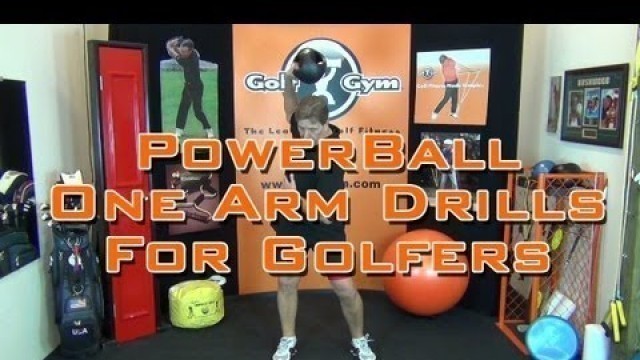 'Golf Fitness - One Arm Golf specific Exercise With 8 Pound Power Ball'