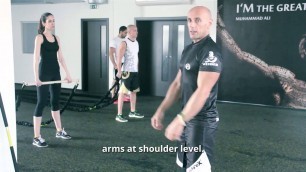 'Battle ropes Core exercises - chest press'