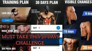 'SIX PACK IN 30 DAYS APP REVIEW//HONEST REVIEW//CHALLENGE APP FOR FITNESS//4.9 STAR RATING'