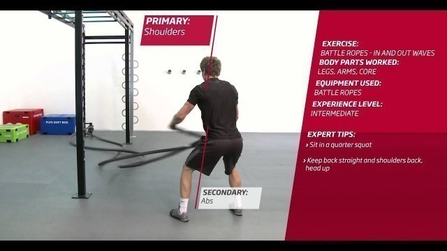 'Fitness First Freestyle exercise - Battle Ropes In and Out Waves - Battle Ropes'