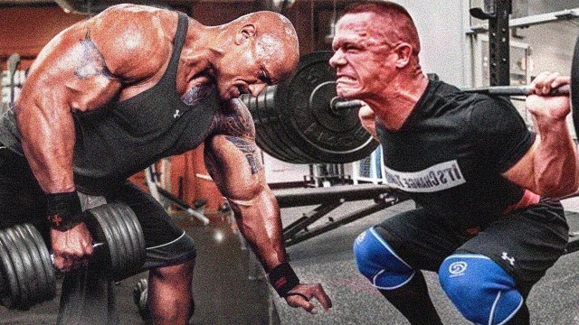 'Dwayne The Rock Johnson And John Cena •CRAZY WORKOUT MOTIVATION 2018•'