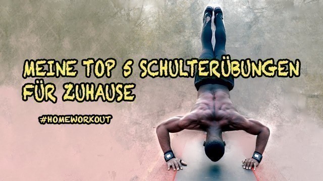 'HOME QUARANTÄNE-WORKOUT | Die 5 besten Schulter Übungen #STAYHOME'