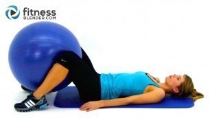 'Total Body Exercise Ball Workout Video - Express 10 Minute Physioball Workout Routine'