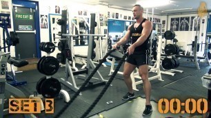 '4 MIN CHALLENGE: High Intensity Battle Ropes Workout'