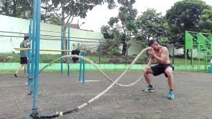 'Memperbesar Otot Lengan dengan Cepat (battling ropes exercise) Kridanggo Salatiga'