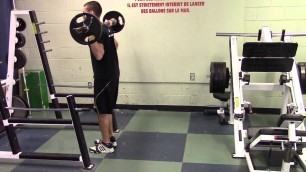 'Back lunges with Barbell / Fentes arrière avec barre'