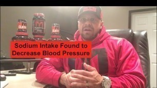 'Sodium Intake Found to Decrease Blood Pressure | Tiger Fitness'