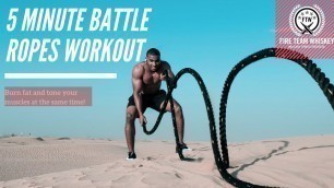 '5 min Battle Ropes Workout'