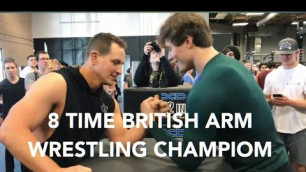 'David laid in fitness culture steve cock new gym and arm wrestle a 4 time champ'