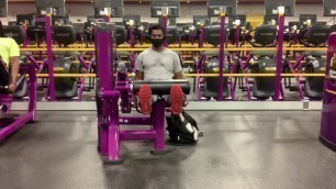 '100 Seated Leg Extensions (Warm up) Robin Achoe Jr Planet Fitness'