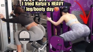 'I TRIED KATYA ELISE HENRY\'S HEAVY LEG/BOOTY WORKOUT AT PLANET FITNESS | SAAVYY'