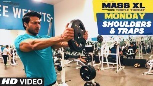 'Monday: Shoulders & Traps - MASS XL - Muscle Building Program by Guru Mann'