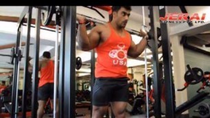 'SQUAT IN POWER CAGE BY SANGRAM CHOUGULE ON JERAI FITNESS EQUIPMENT'