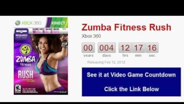 'Zumba Fitness Rush Xbox 360 Countdown'