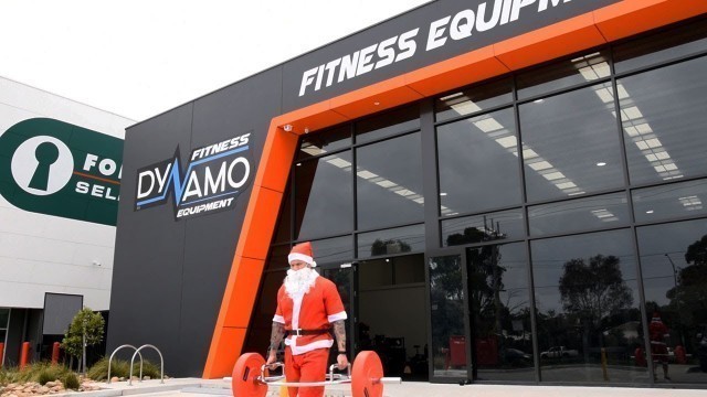 'Santa Claus Visiting Dynamo Fitness Equipment Showroom'