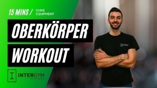 'Oberkörper Workout für Zuhause | Brust & Rücken & Schulter Training mit Kreshnik by Intergym'